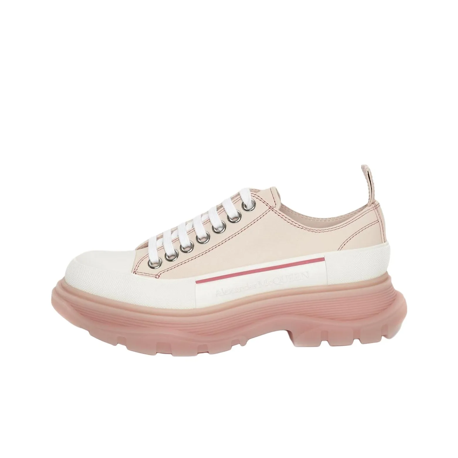 Alexander McQueen Tread Slick Casual Shoes Women's Low Top Light Pink