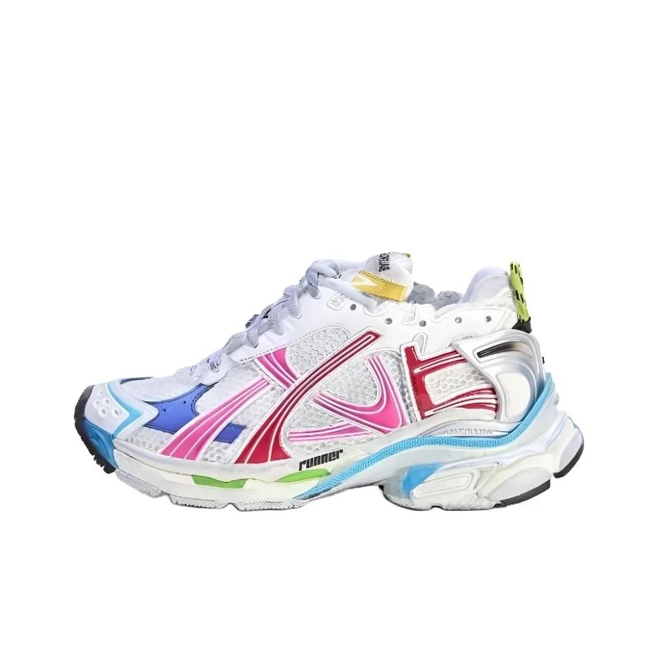 Balenciaga Runner Casual Shoes Women's Low Top White