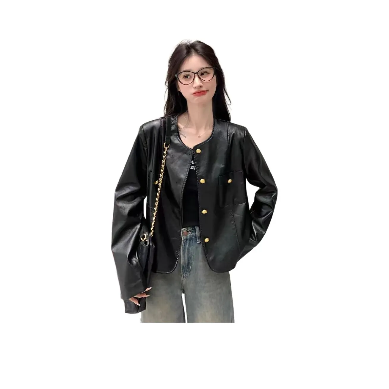 VINMUK Черное Женское Короткое Пальто