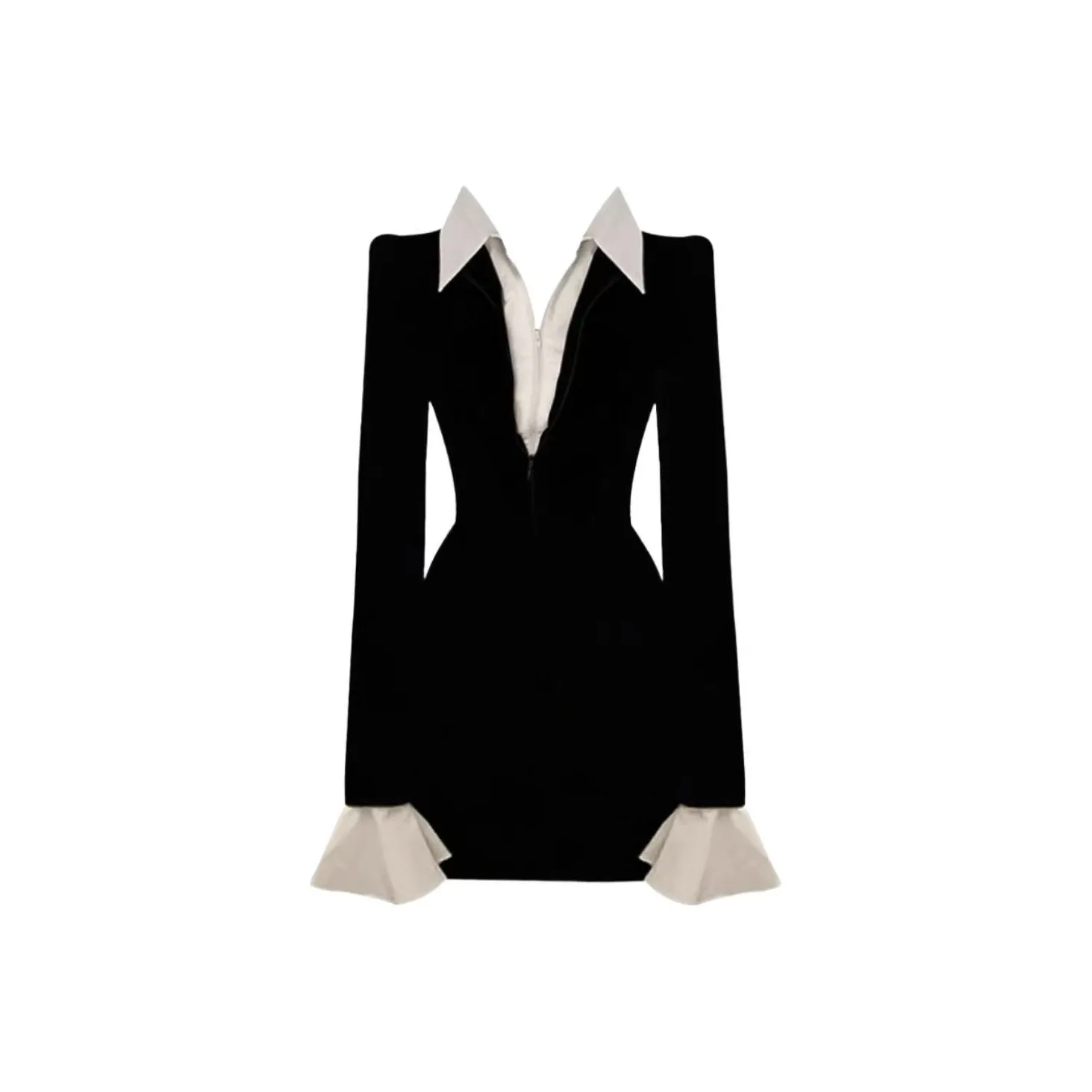 JOPPTI Черное Женское Длинное Платье с Длинными Рукавами