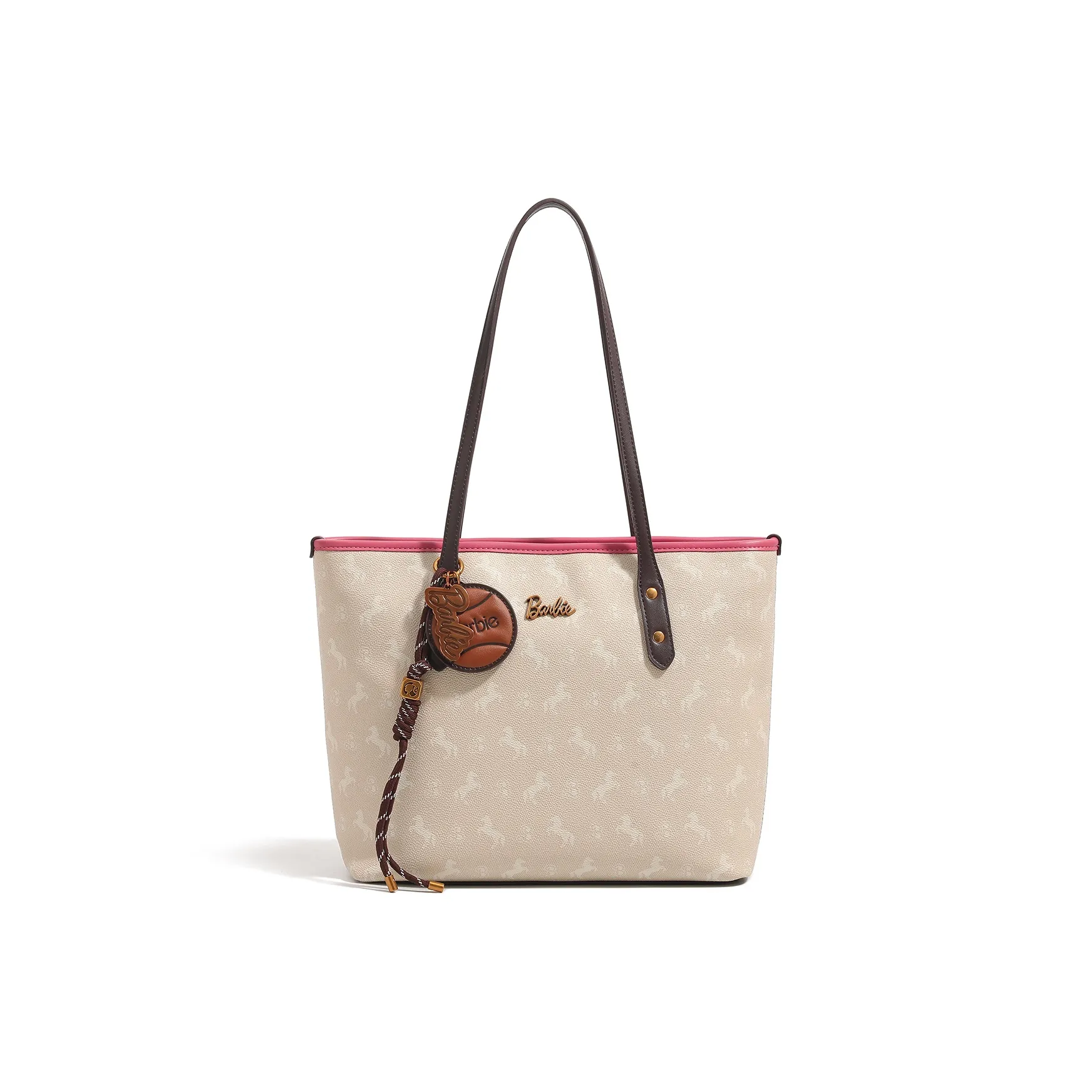 Барби Сумка Tote из синтетической кожи плечевая сумка стандартная женская фуксия