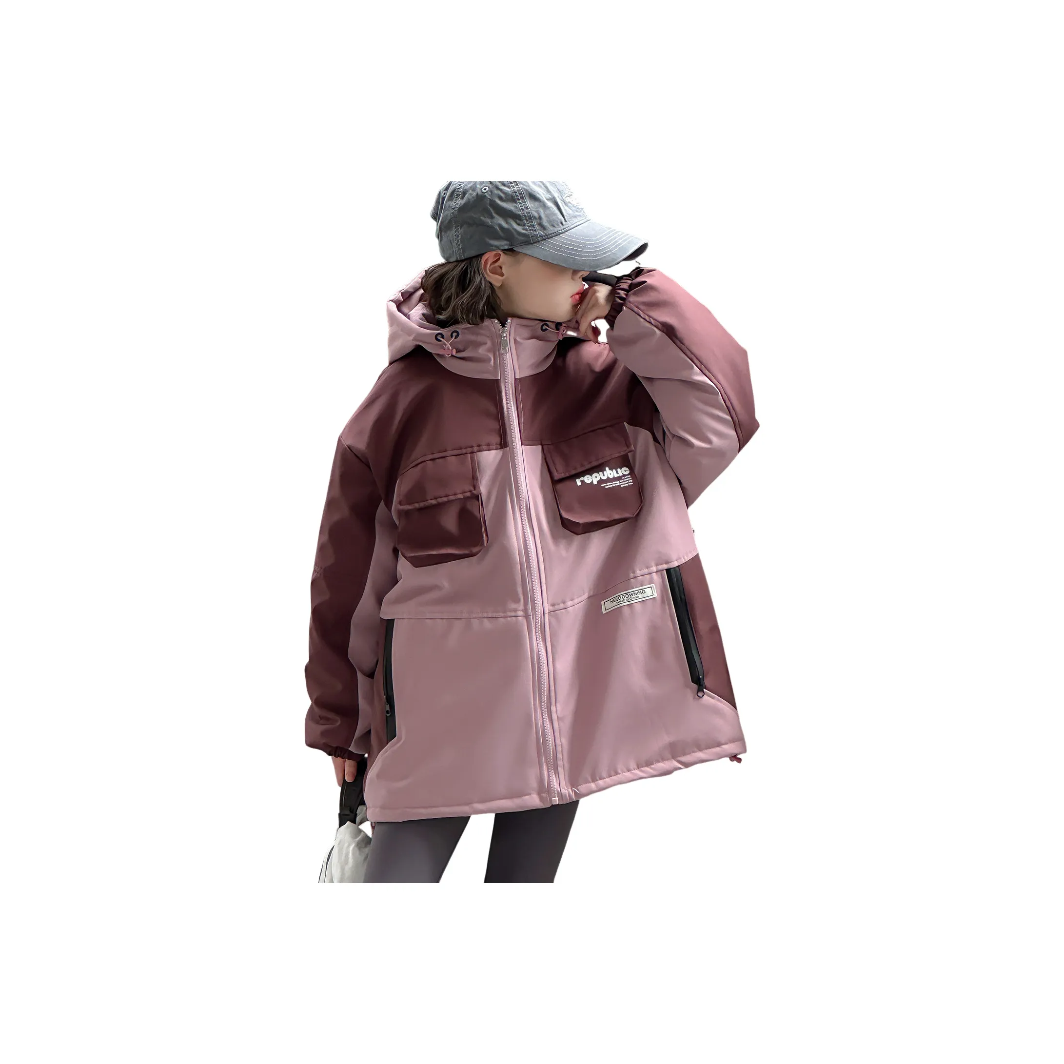 TLIT Хлопковый пуховик с множеством молний для подростков