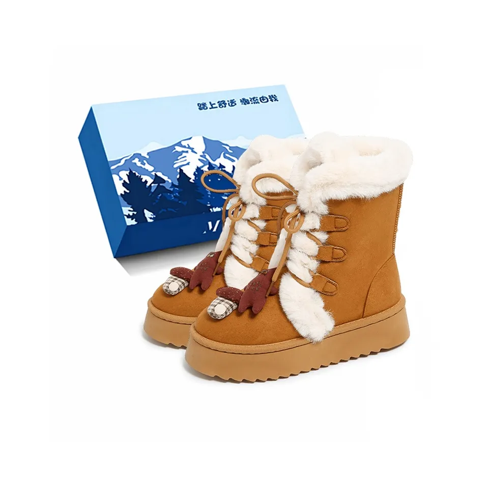 Fawn Miri Термические Изоляционные Устойчивые к Износу Амортизирующие Противоскользящие Покрытие Носки Экипаж Сноубутсы Женские