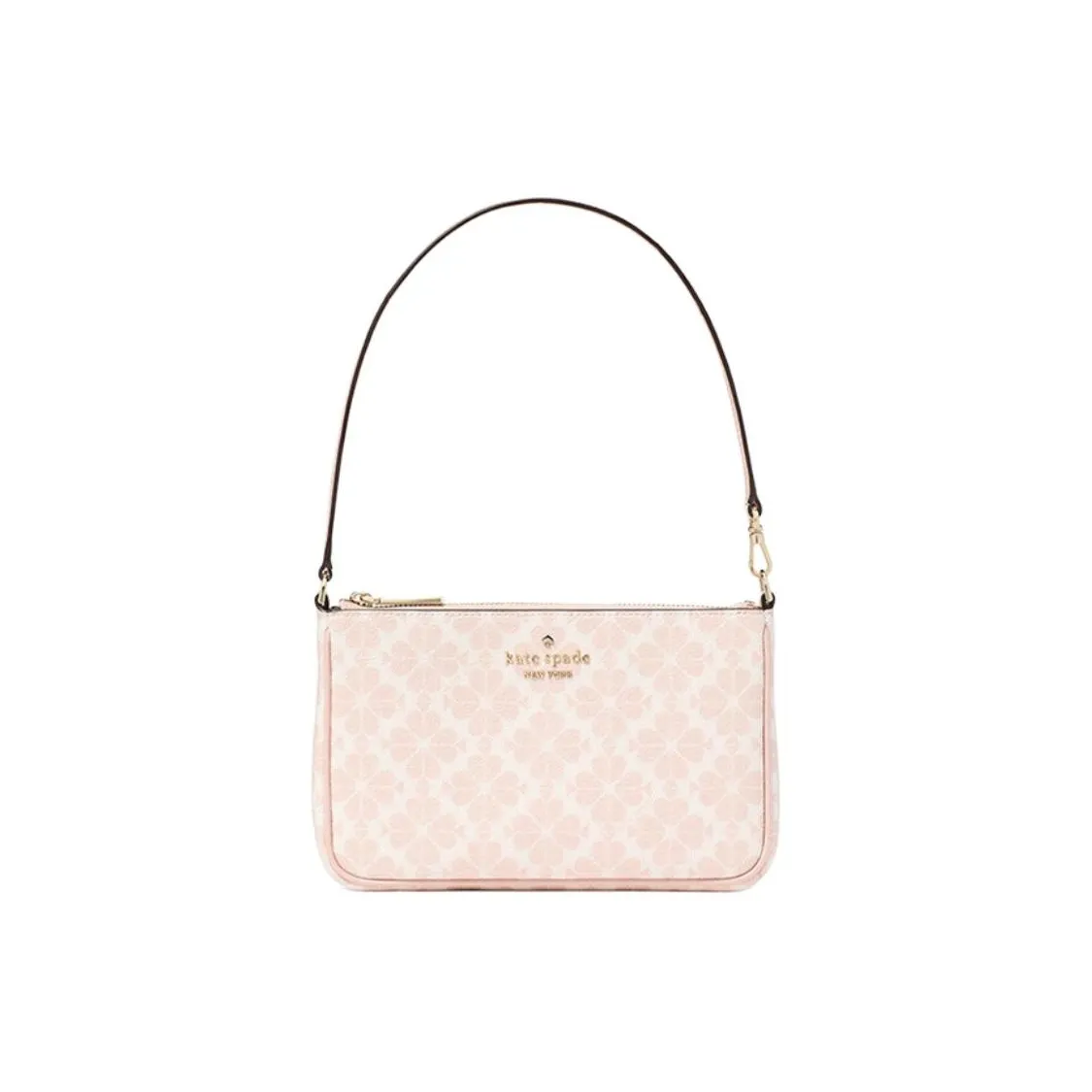 Kate Spade Цветочный дизайн PVC с кожаными вставками Одно плечо Сумка Мини Женская Розовая