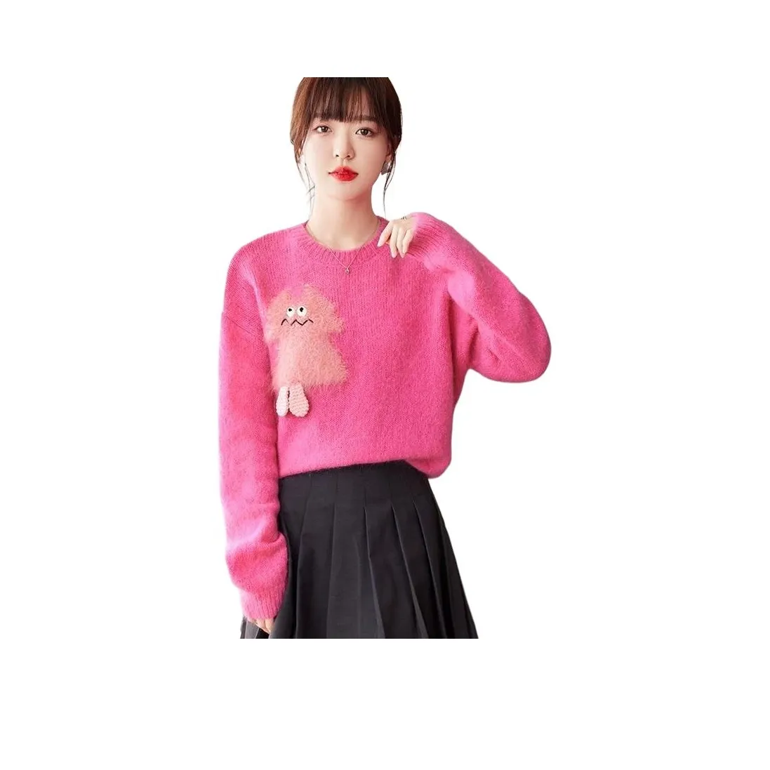 HAPG Ярко-розовый Женский Трикотаж