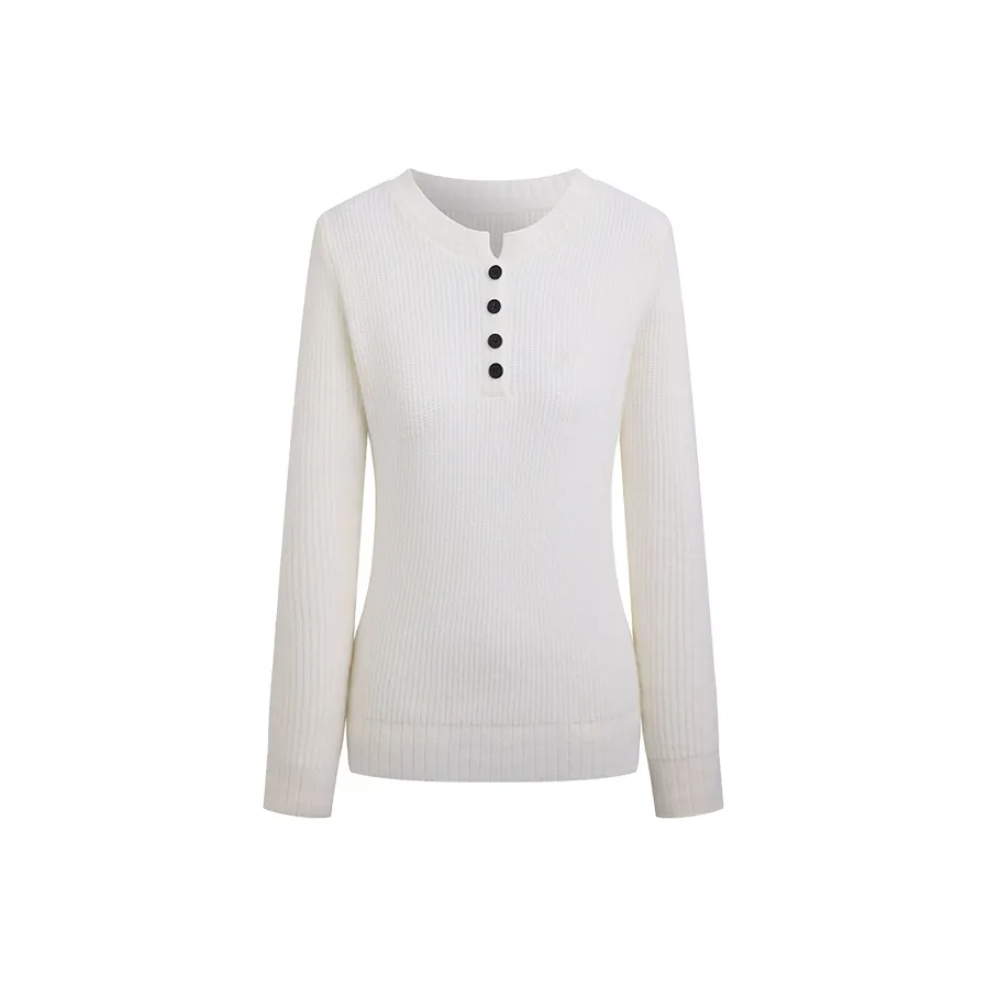 HEYABC Белый Свитер Базовый слой Унисекс Свитера