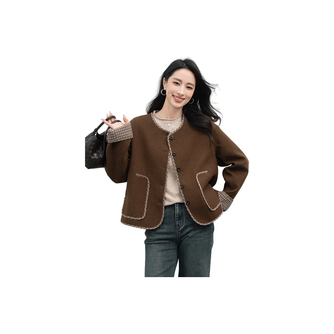 Shavani Осенний укороченный пальто женское