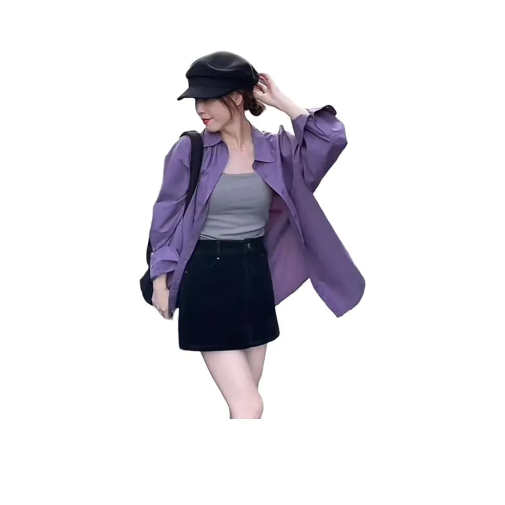 GOSO Фиолетовые Женские Рубашки