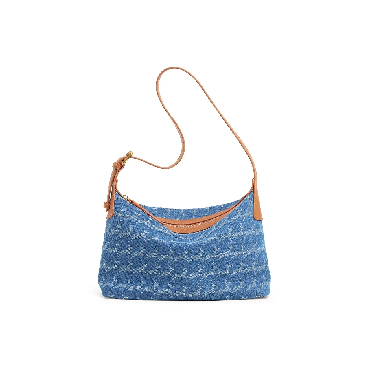 Miao Di Ткань Одно Плечо Сумка Унисекс Джинсовый Синий