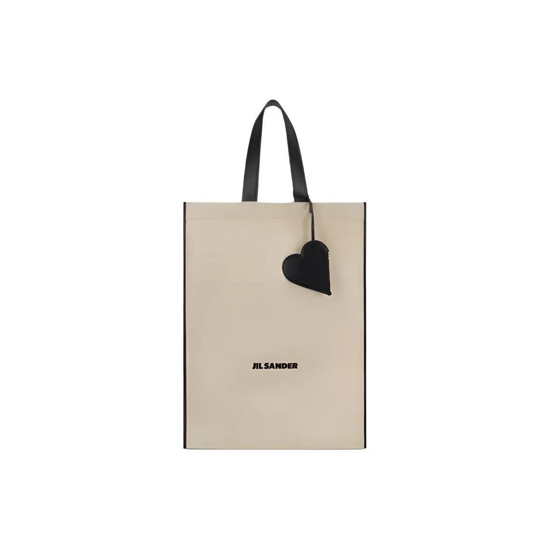 JIL SANDER Сумка из ткани среднего размера женская бежевая и черная