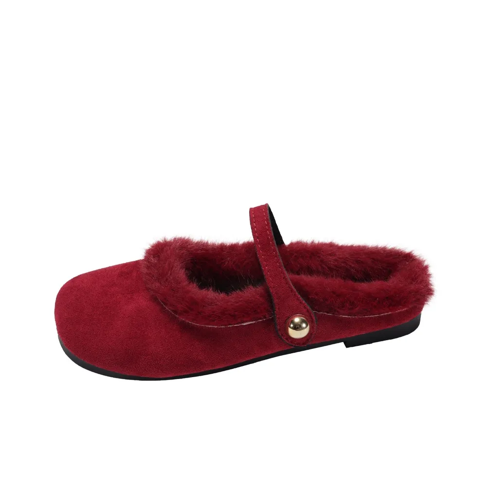 Puppytown Резиновая подошва Пушистые тапочки Женские