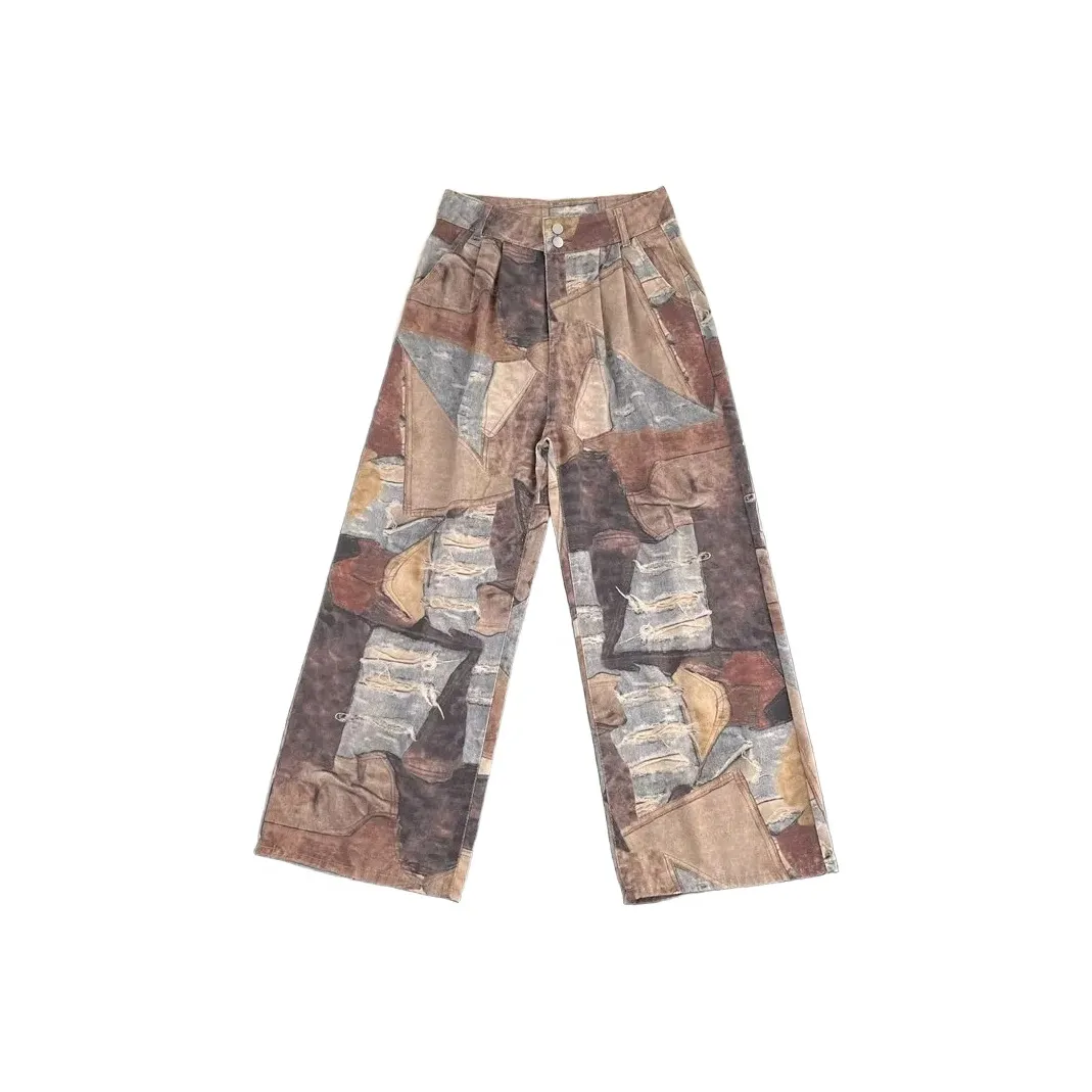 THINGYLAB Коричневый Мужской Джинсы