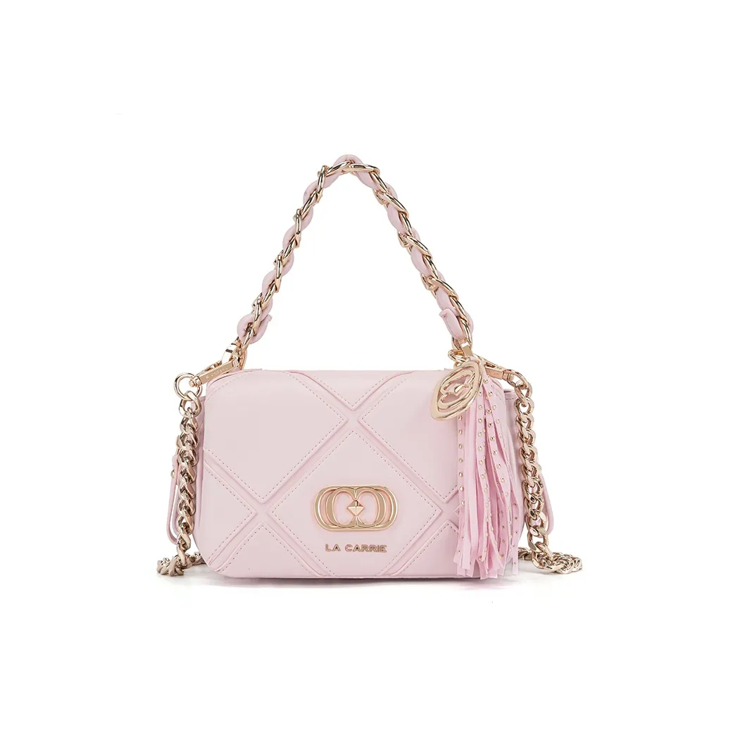 La Carrie Сумка из натуральной коровьей кожи обычная женская светло-розовая