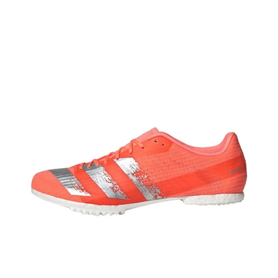 Adidas Adizero Running Shoes Men Low Top Pink/Gray