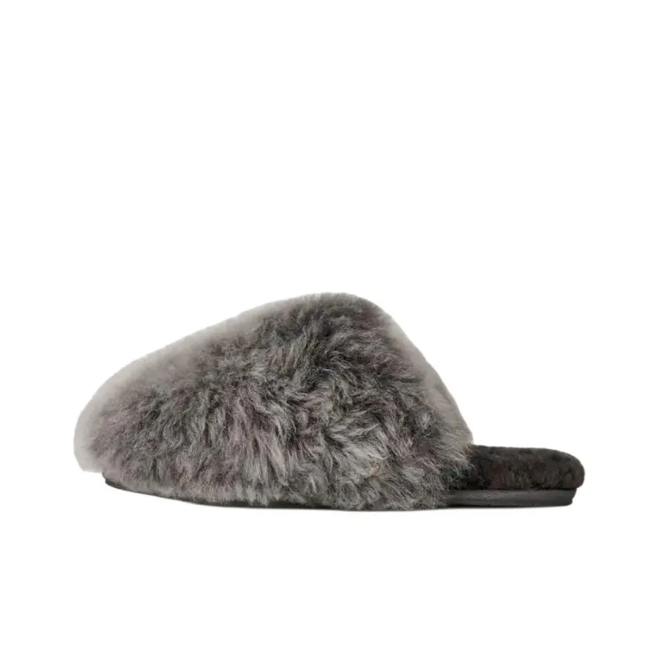 UGG Резиновая подошва устойчивая к истиранию домашние тапочки женские угольно-серый