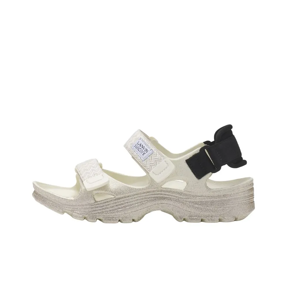 Suicoke X Lanvin Beach Sandals Women's Gold/Light Beige