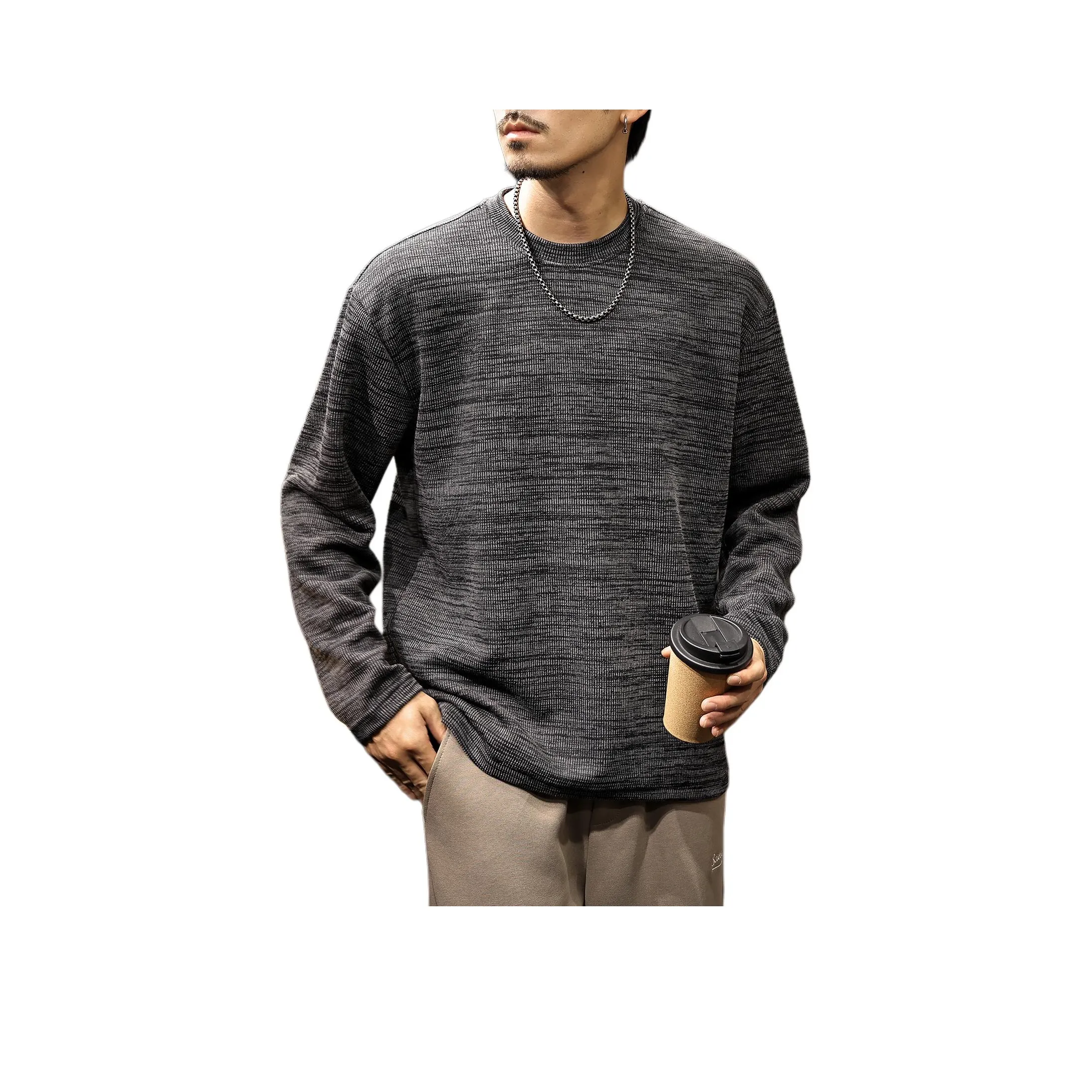 LUJIEBANG Длинный рукав Т-рубашка Мужская