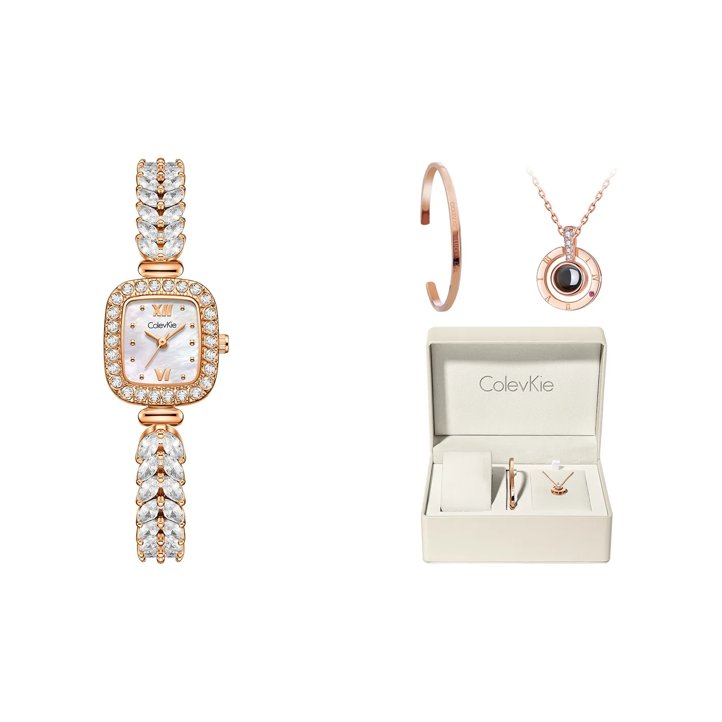 ColevKie Кварцевый механизм часы с ремешком из нержавеющей стали для женщин цвет циферблата жемчужный