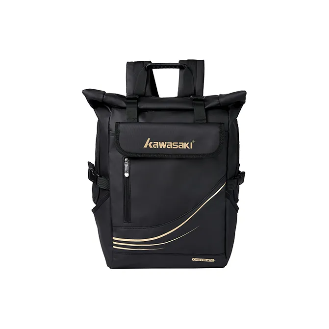 Kawasaki Polyester Backpack Standard Unisex Black White Кавасаки Полиэстер Рюкзак Стандартный Унисекс Черный Белый