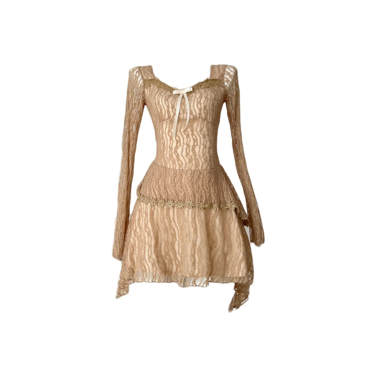 Udon House Длинное платье с длинными рукавами женское