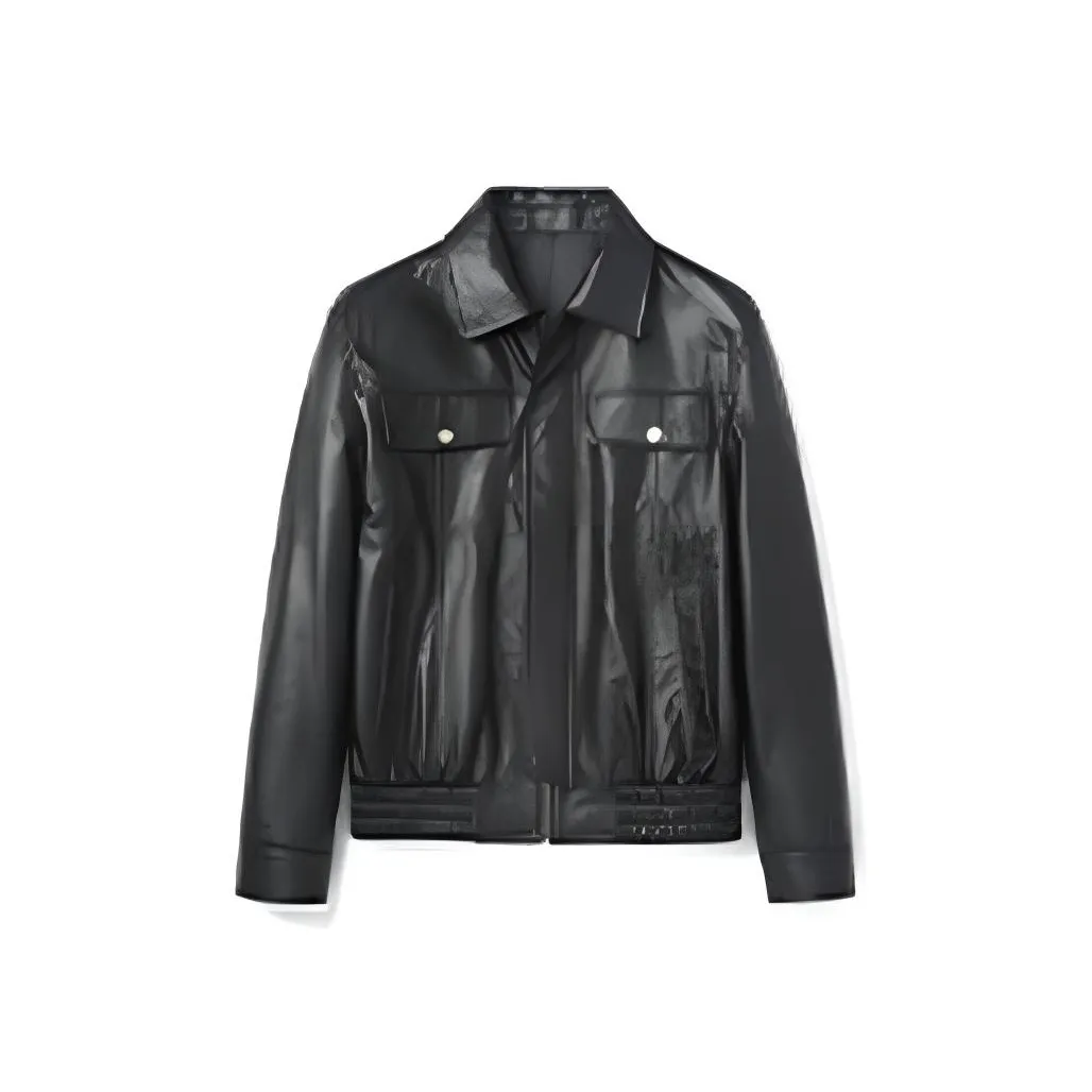 SINBOS Графитовый Черный Мужская Кожаная Куртка