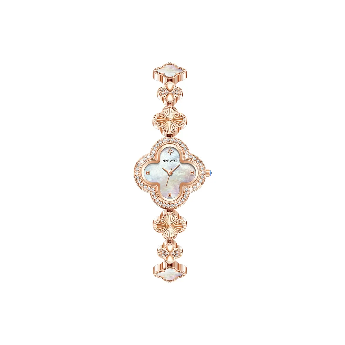 NINE WEST Кварцевый механизм нержавеющая сталь ремешок для часов женские часы многоцветный циферблат