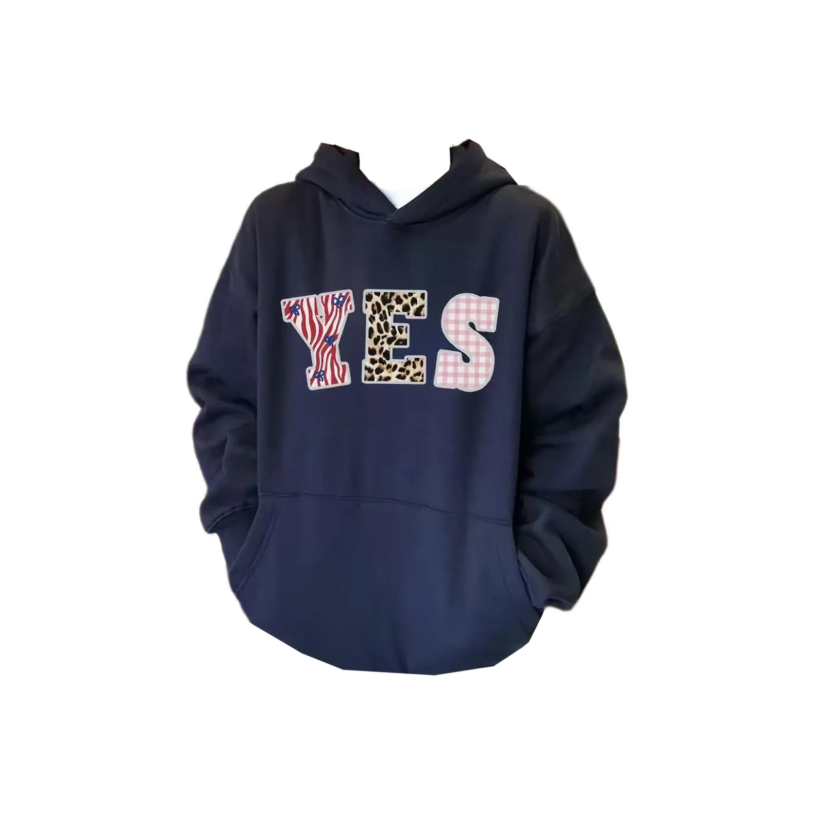 IQC Темно-синий Синий Стандартный Женский Свитшот