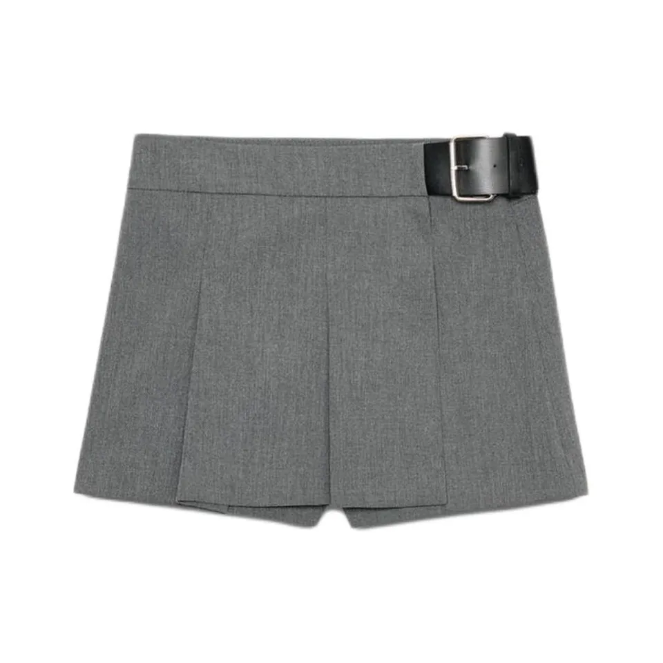 ZARA Темно-серые женские повседневные шорты