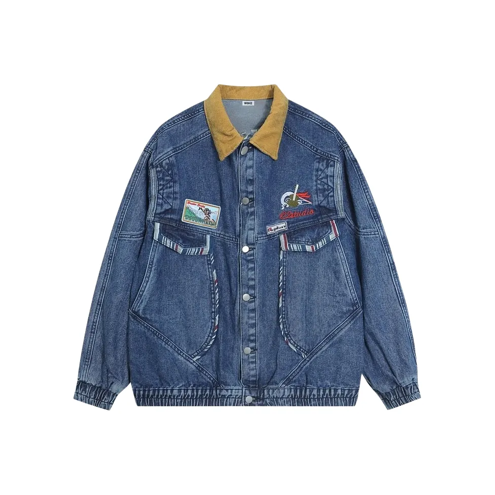 W9H2 Синий Унисекс Куртки