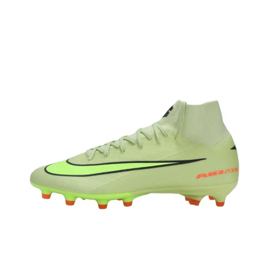 Nike Mercurial Superfly 10 Pro AG Искусственная трава Устойчивая к истиранию Футбольные бутсы Унисекс Light Желтый