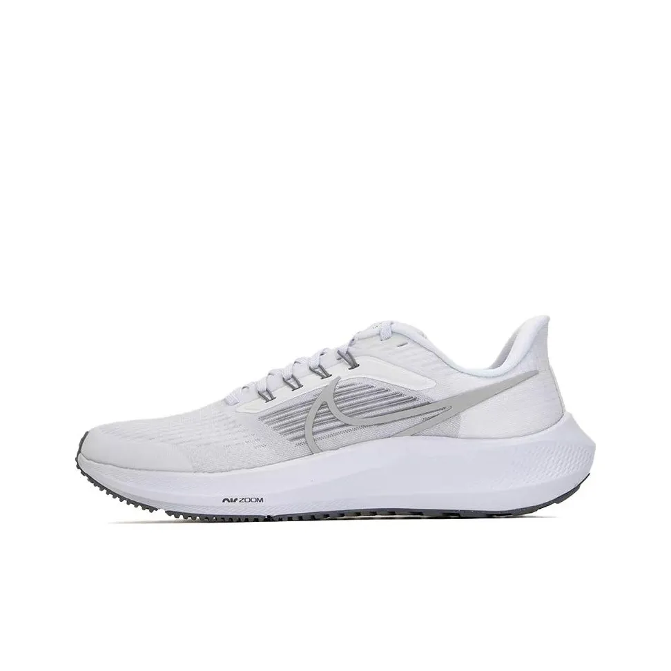Nike Air Zoom Pegasus 39 Running Shoes Women's Low Top White/White Gold/Mist Gray/Metallic Silver