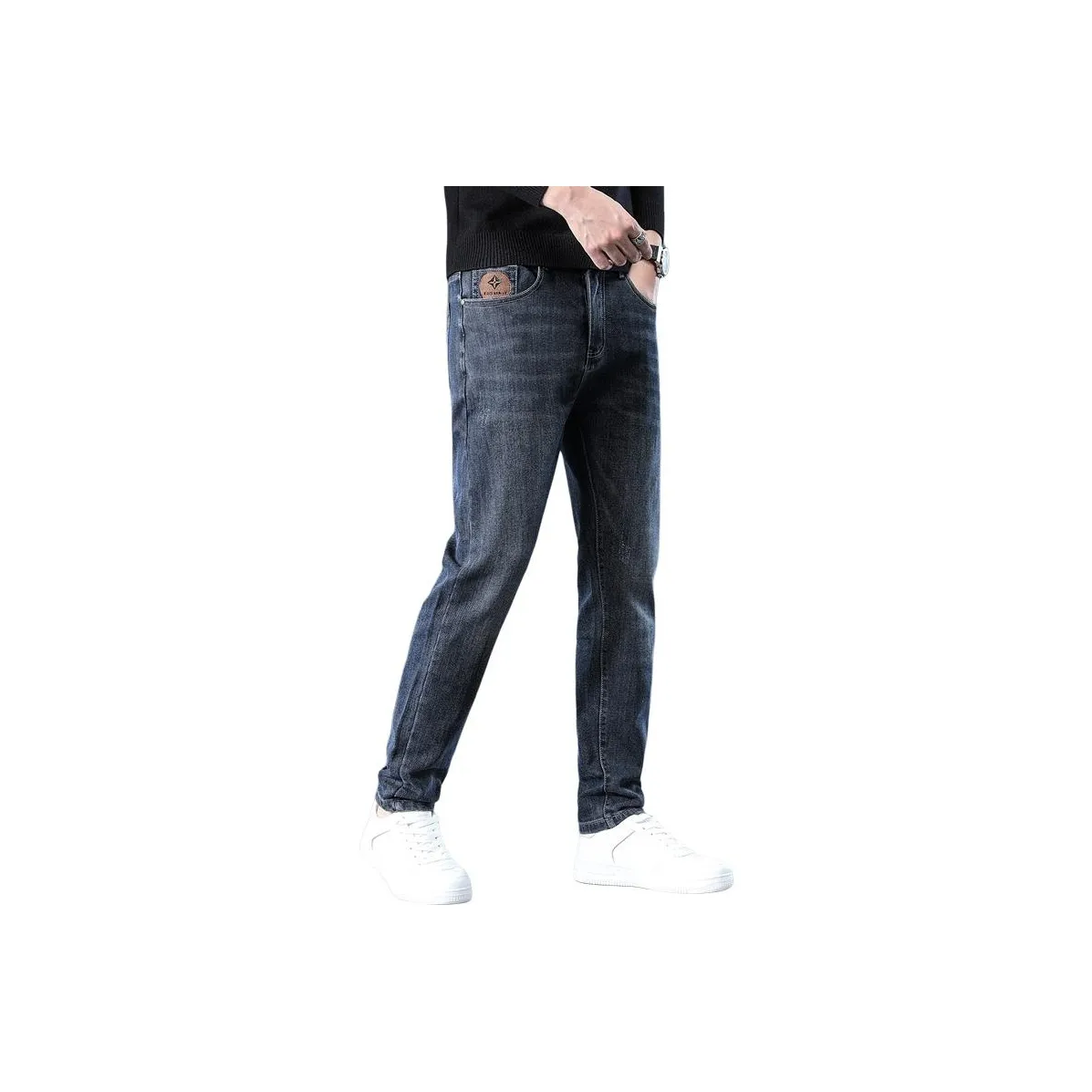 CHAORENBANG Haze Синий Мужские Джинсы