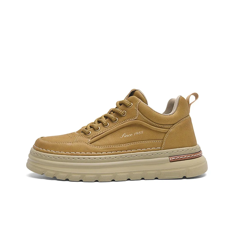 AOKANG Винтаж Рабочая одежда Модный и Универсальный Платформа Повседневный Длина до щиколотки (размер в длину) Мартин Ботинки Мужские