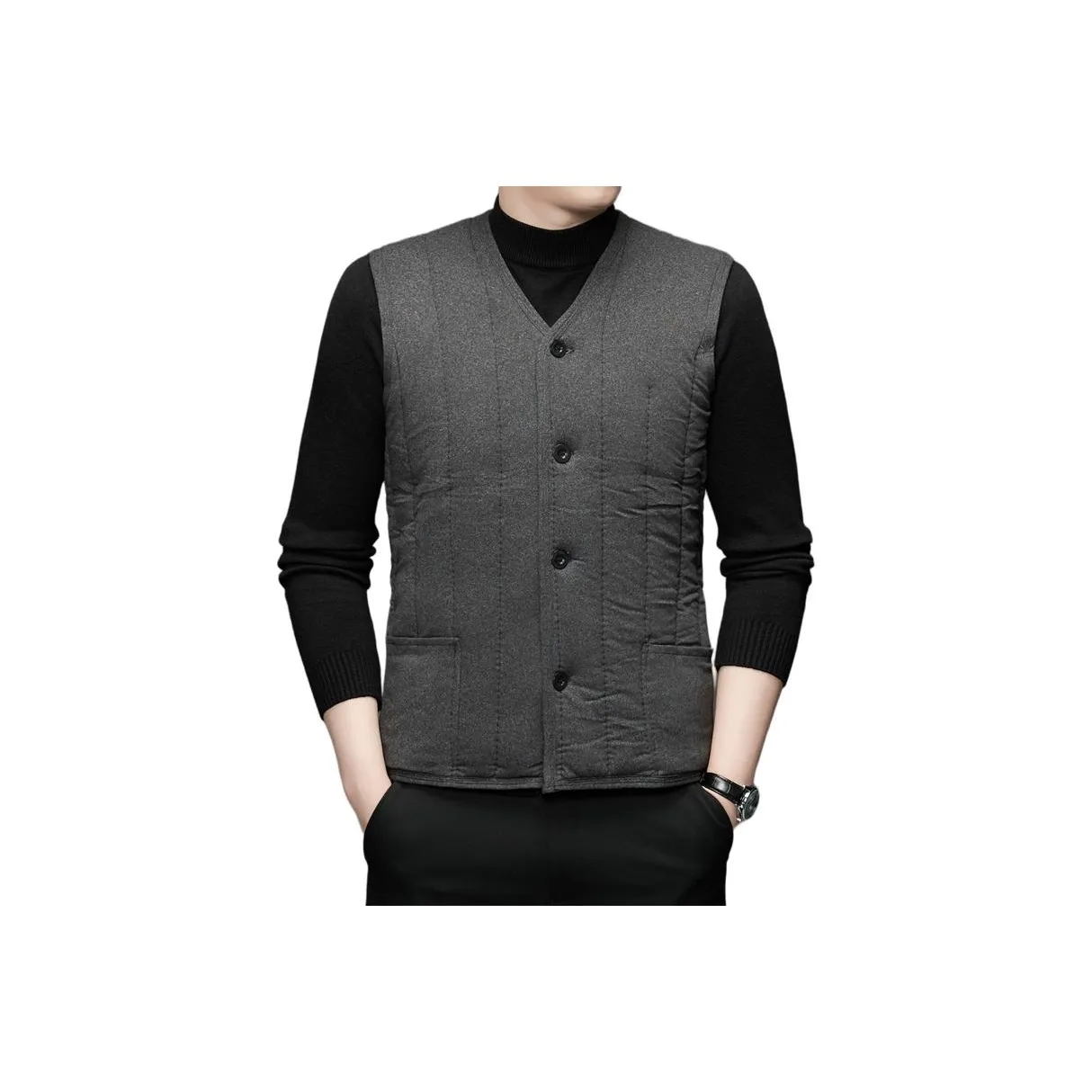 LAOYECHE Серый Мужской Жилеты