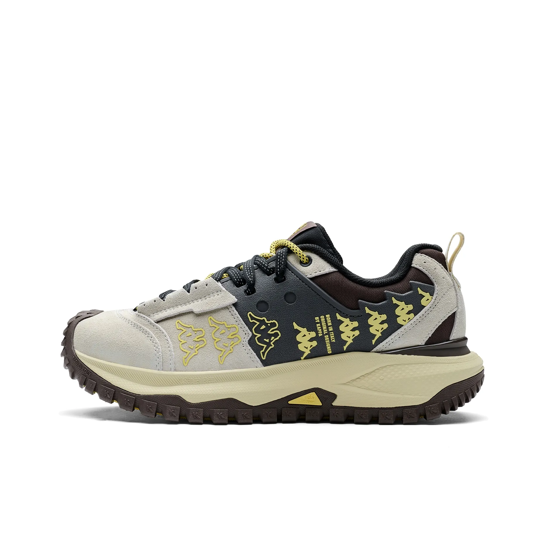 Серия KAPPA Беговые кроссовки Низкий топ Сырный белый Шоколадный Темно-коричневый Унисекс