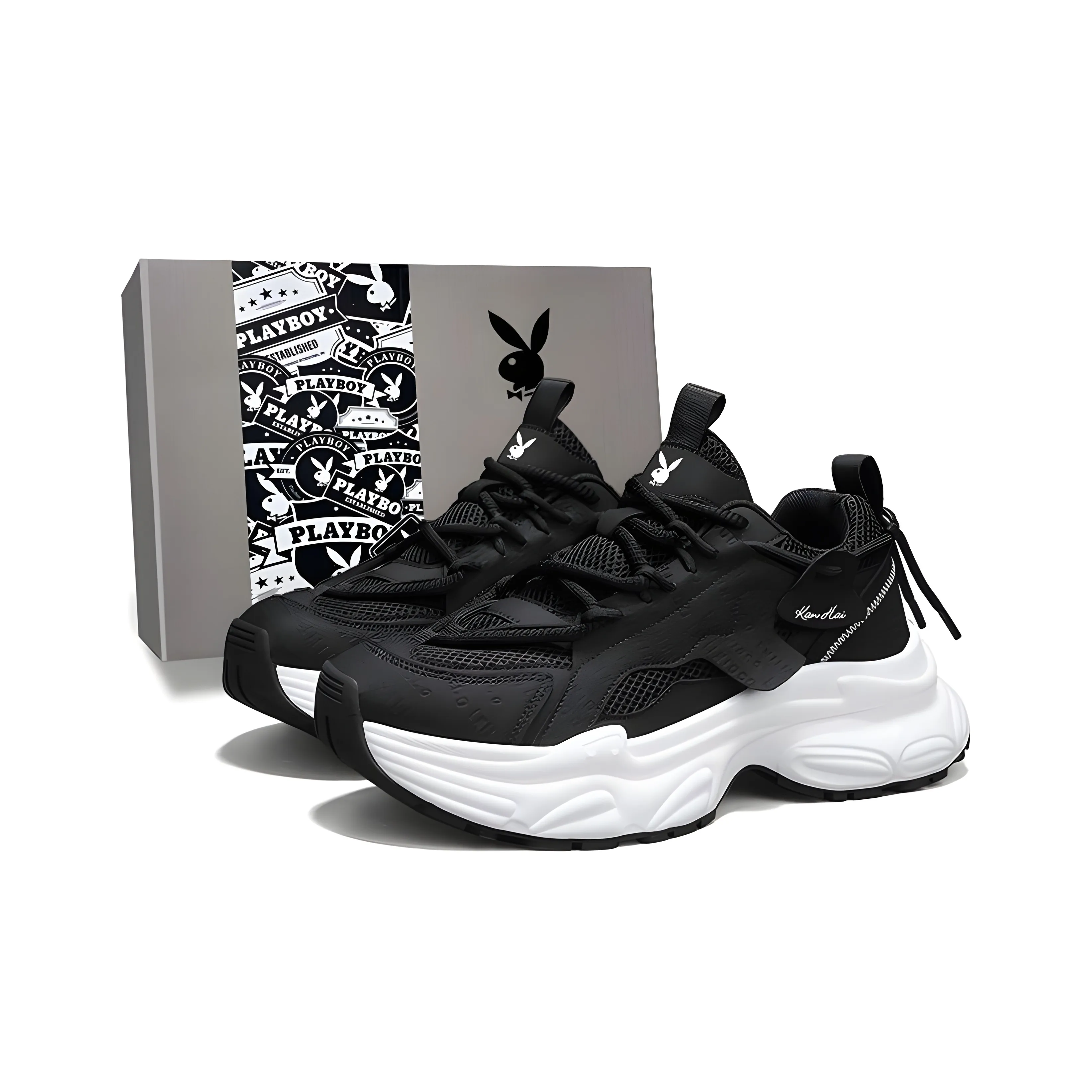 Playboy Устойчивый к истиранию противоскользящий низкий топ толстая подошва мужские кроссовки