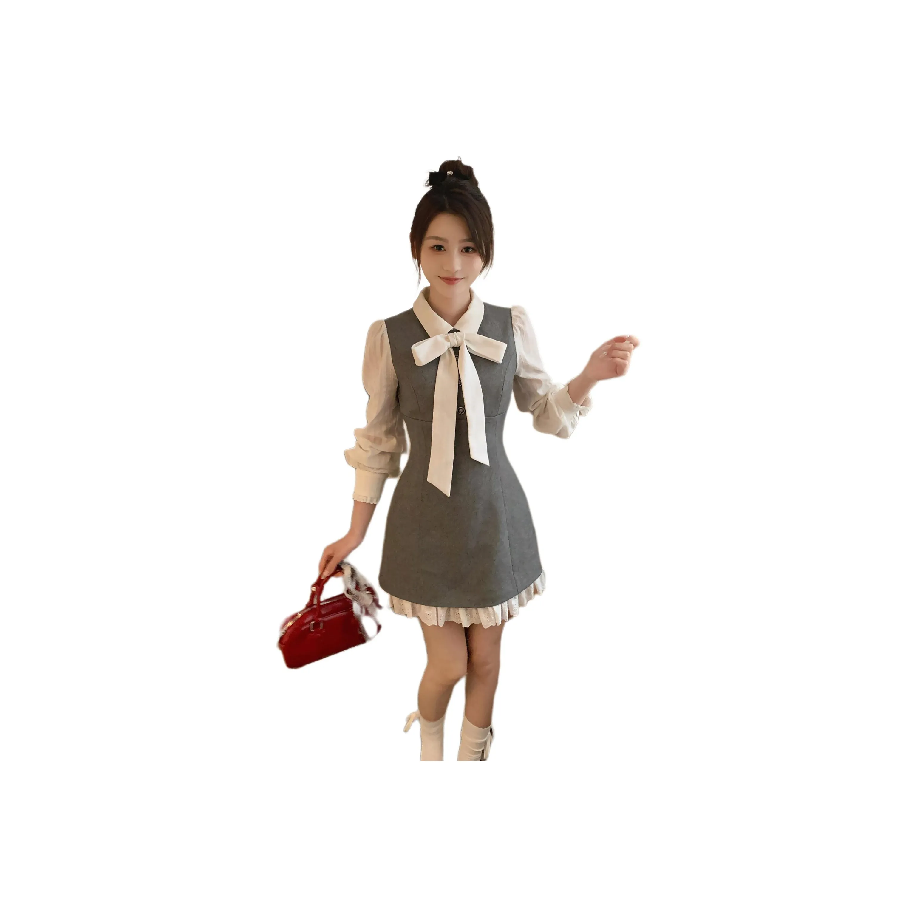 Kiki Clothing Boutique Длинное платье с длинными рукавами женское