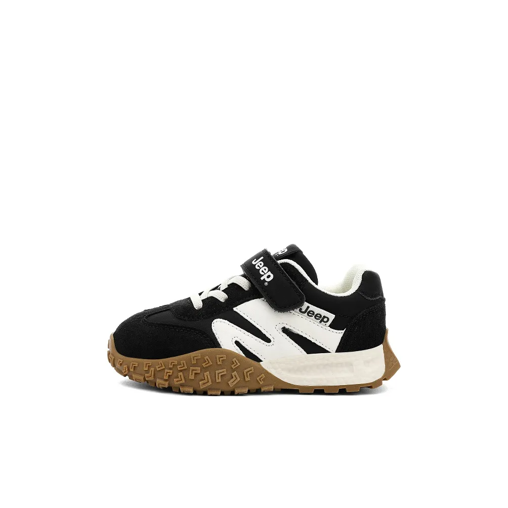 Jeep Endless Run Collection Дышащий Легкий Амортизация Низкий Топ Беговые кроссовки Черный Бежевый Детский