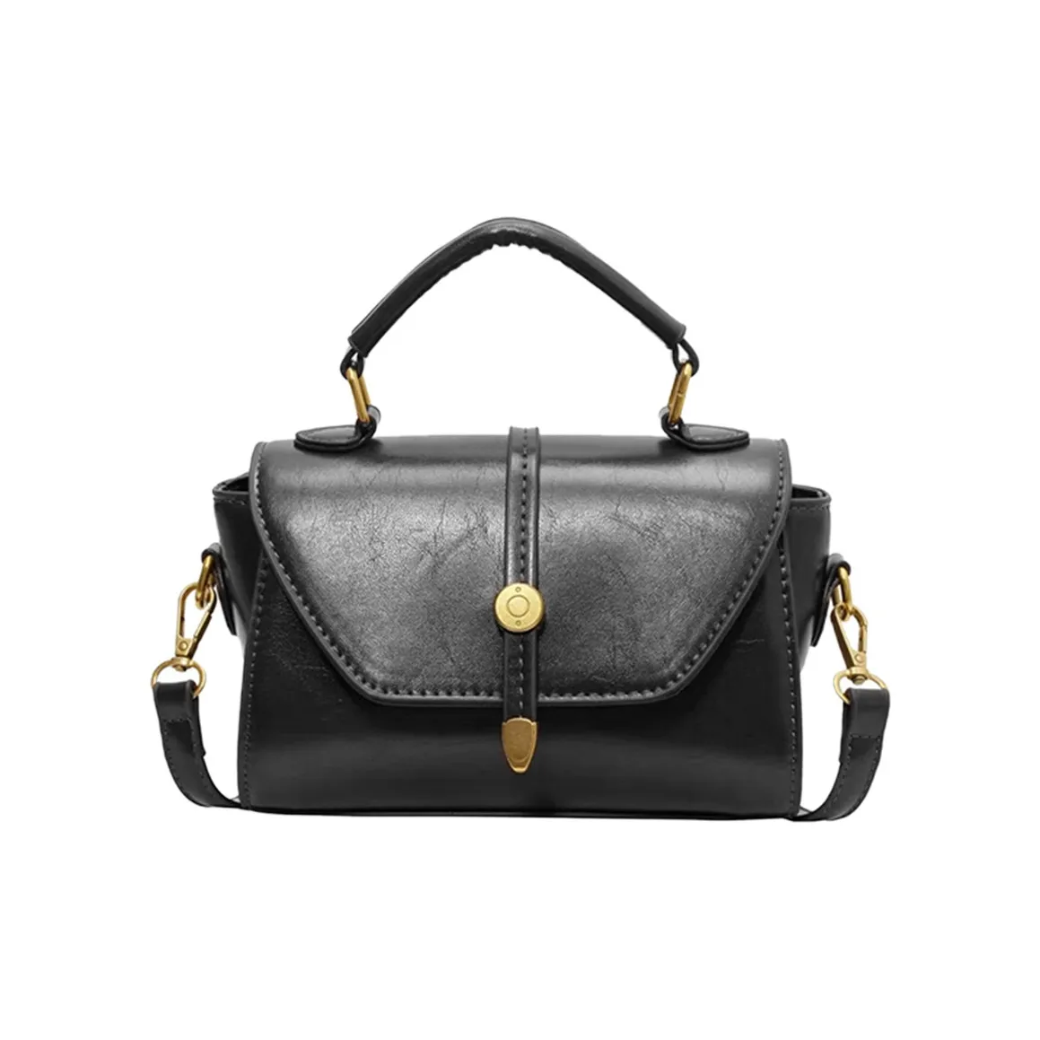 Miniso Высококачественная тканевая сумка стандартная женская кофейного черного цвета