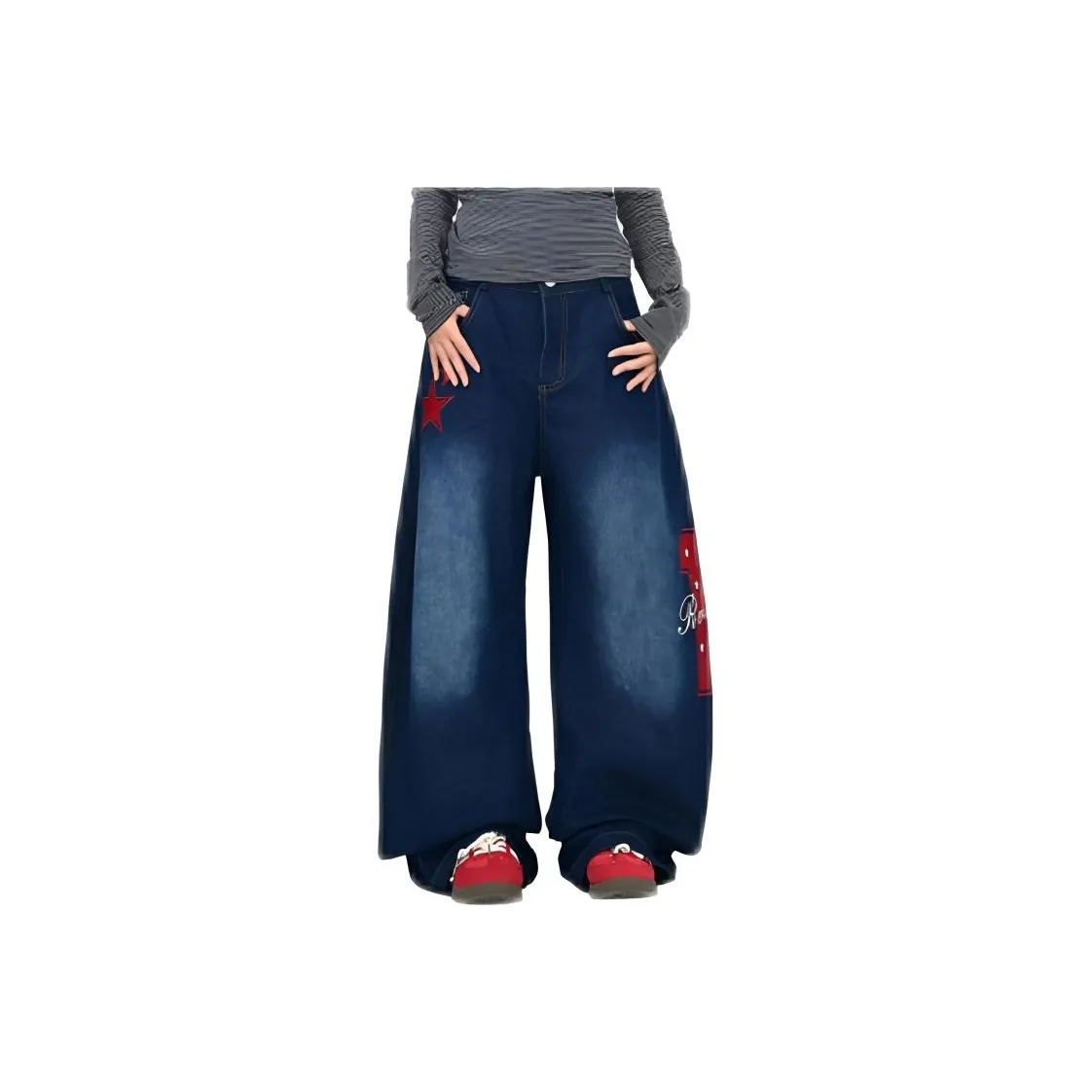 NRXX Темно-синий мужской джинсы