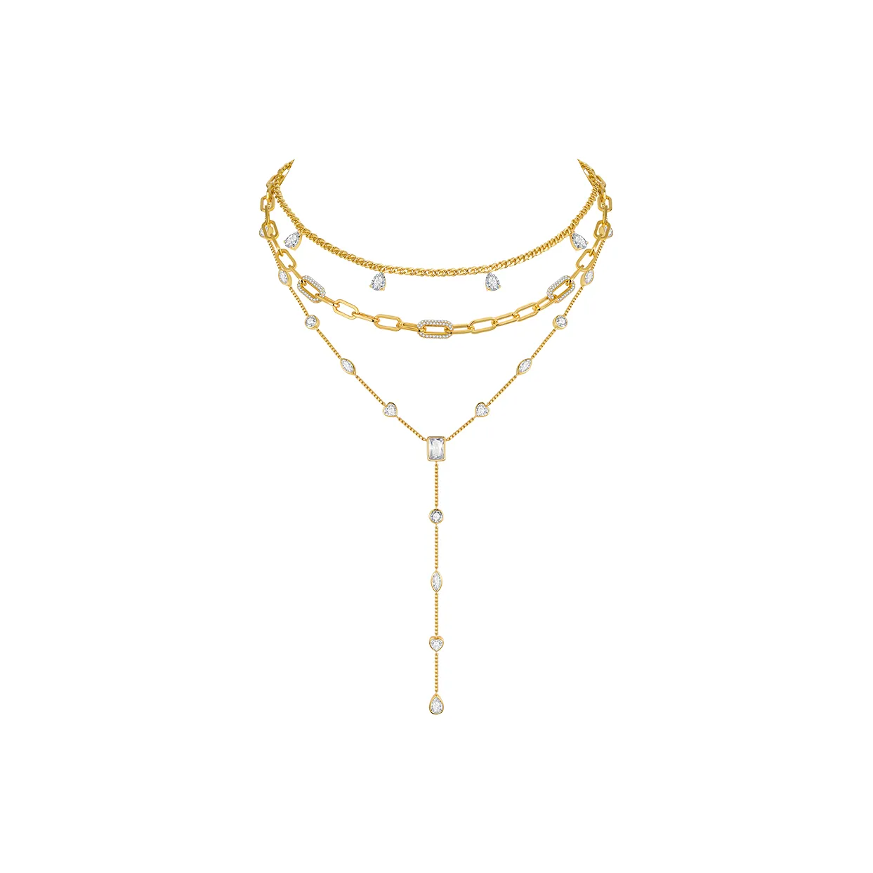 ZEGL Медные ожерелья с покрытием из 14К золота женские