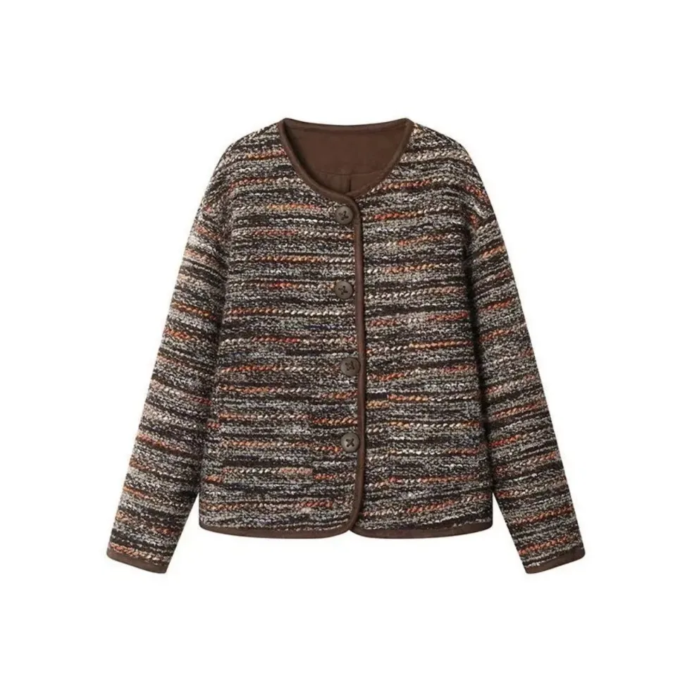 PZGE Кофе CHANEL Inspired Пальто Женские Меховые изделия