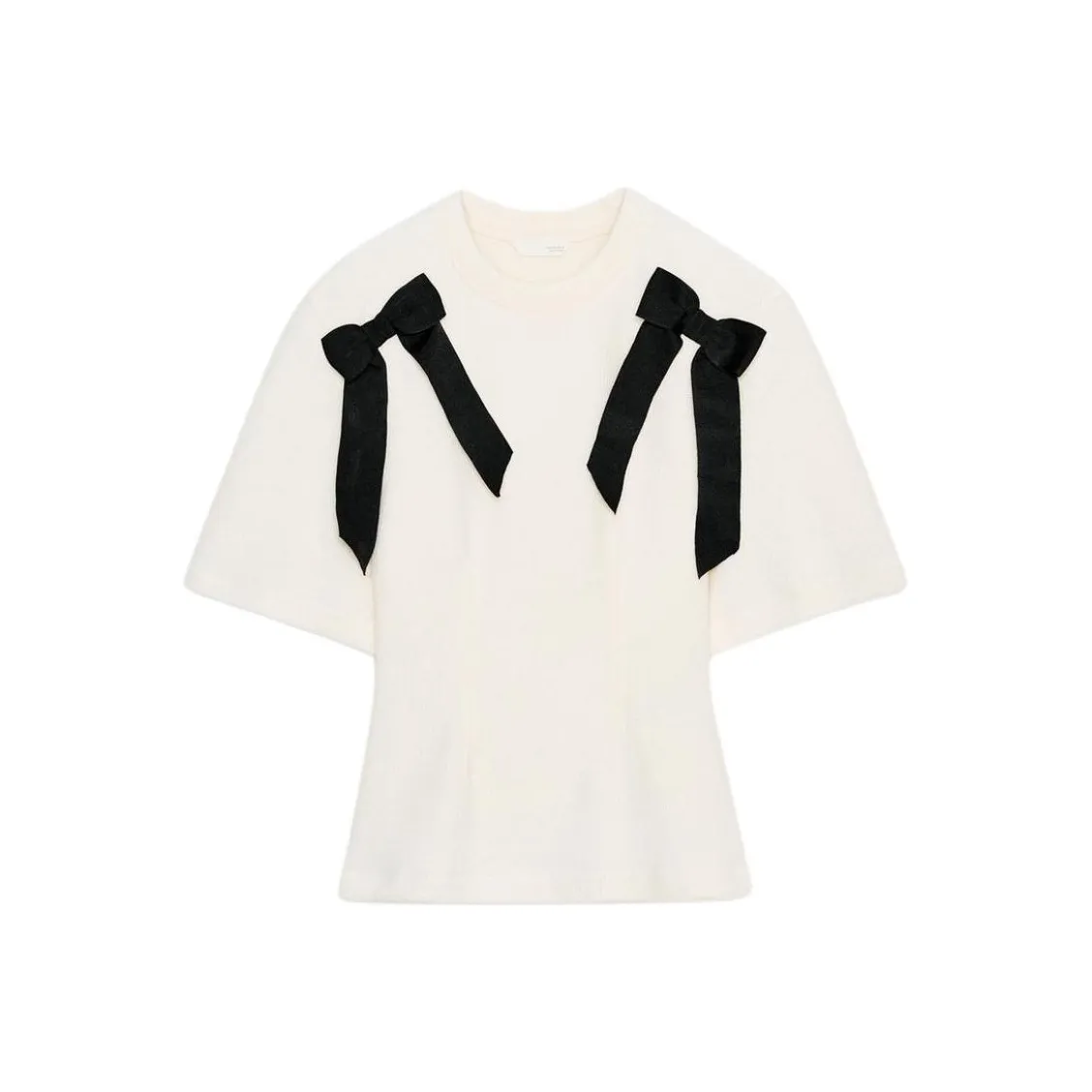 ZARA Морозный Белый Женский T-Рубашки