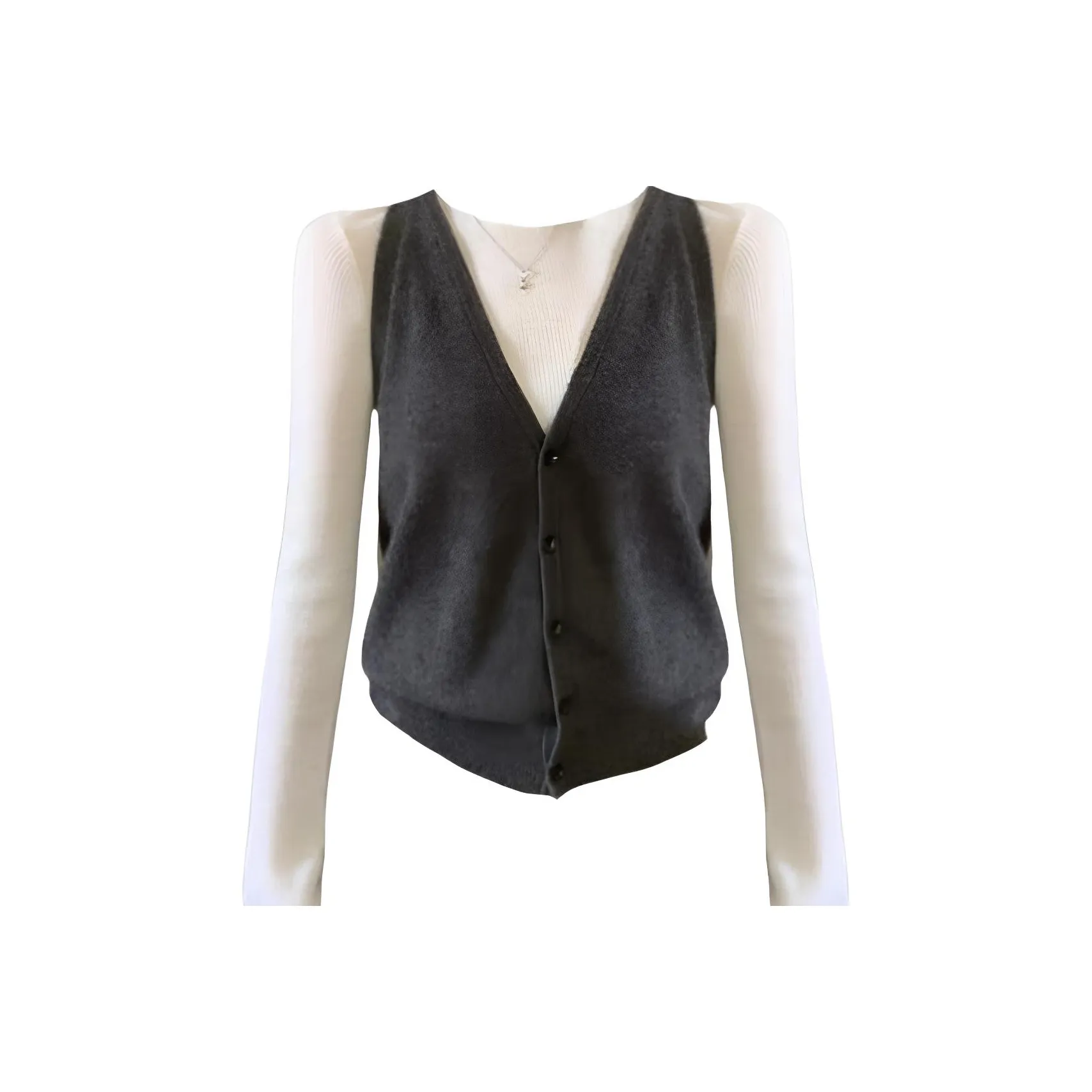 Wick Buen Абрикос и Средне-Серый Женские T-Рубашки