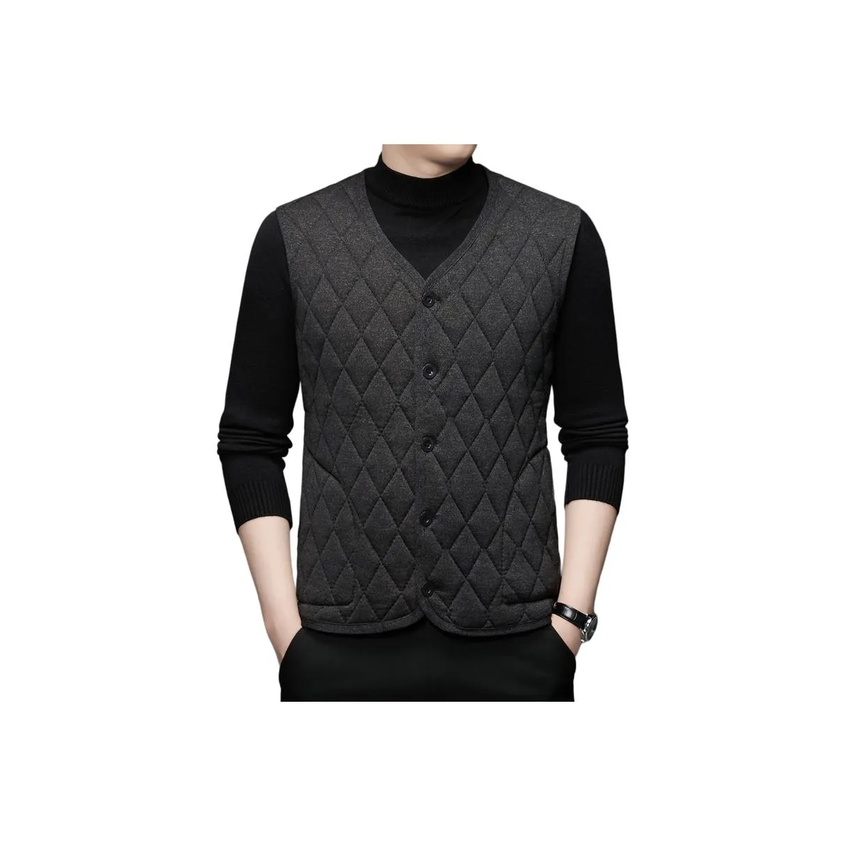 LAOYECHE Черный Серый Мужские Жилеты