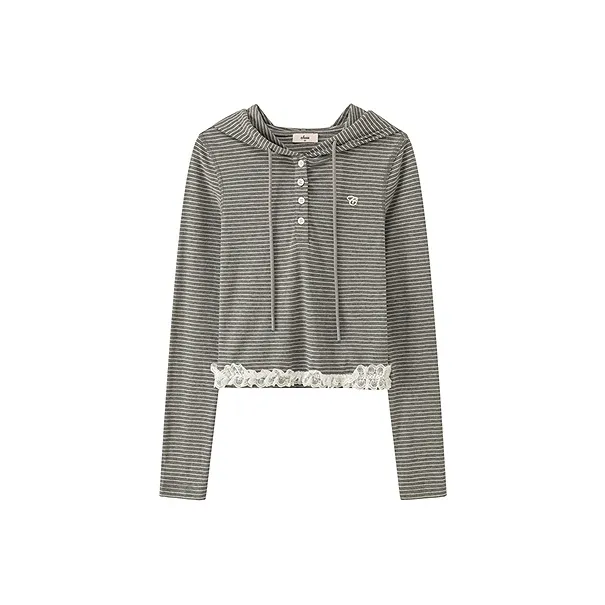 CHUU Темный Фотиния Серый Женские T-Рубашки