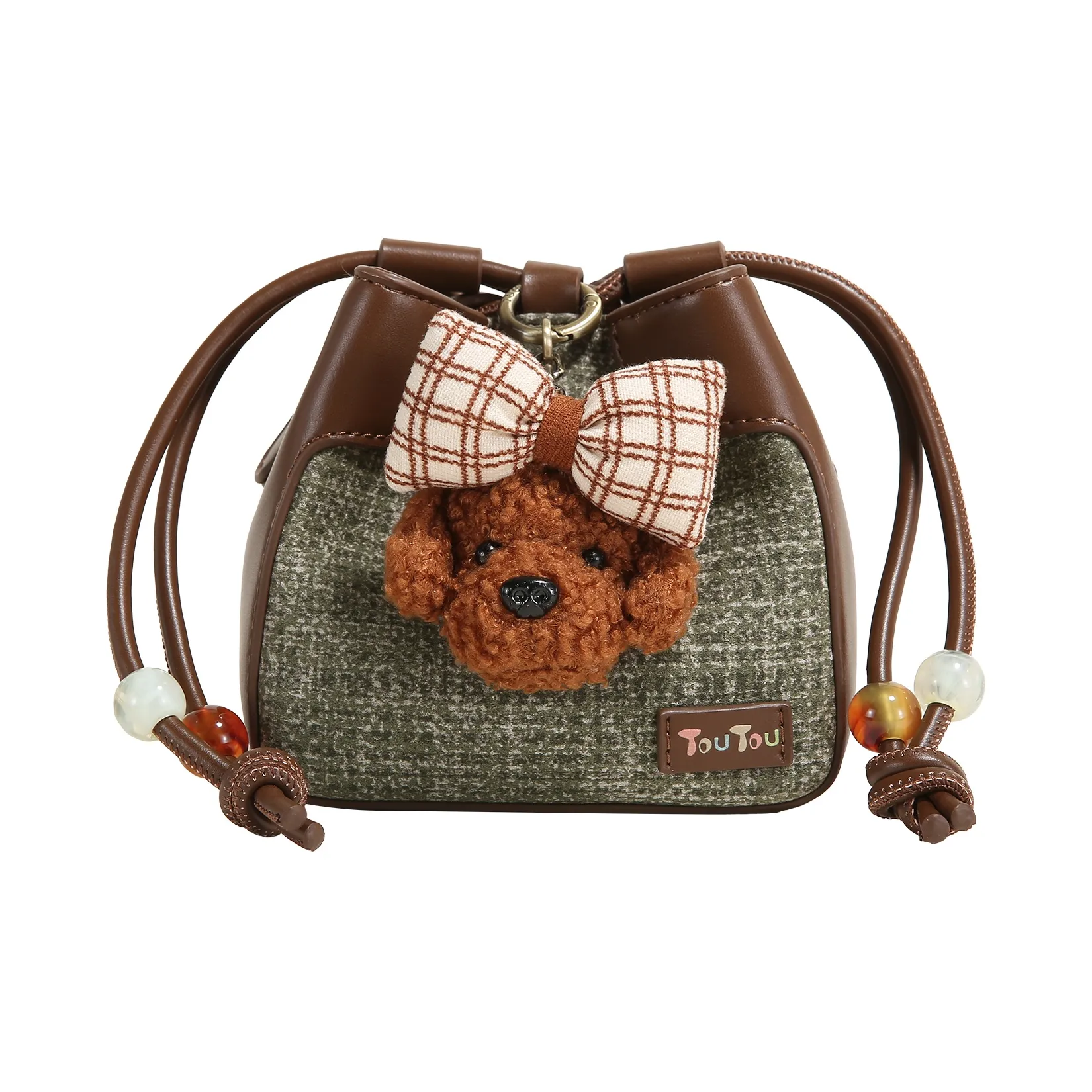 TOUTOU Сумка через плечо из синтетической кожи стандартная женская шоколадно-коричневый