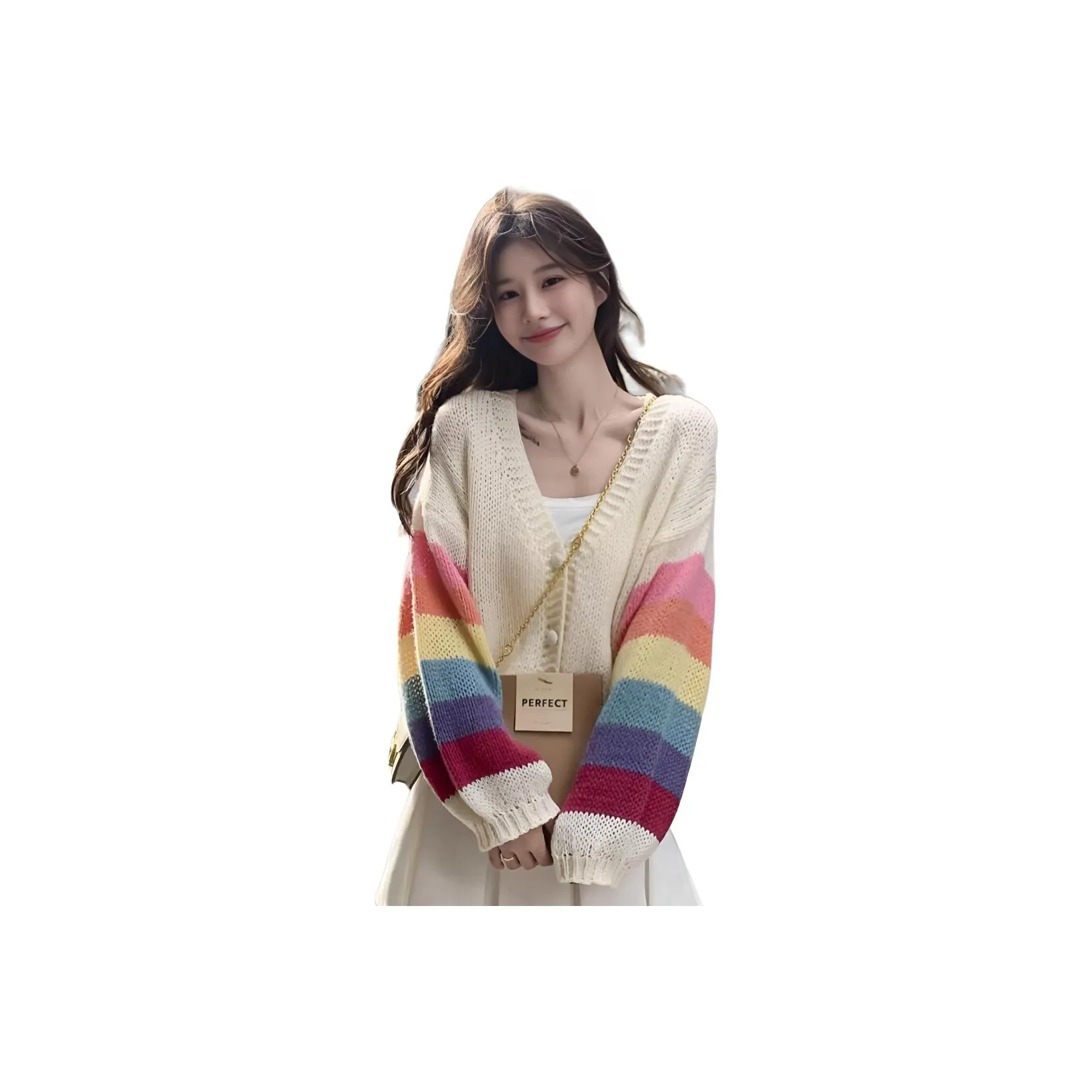 HAPG Радужный Полосы Женская Трикотажная