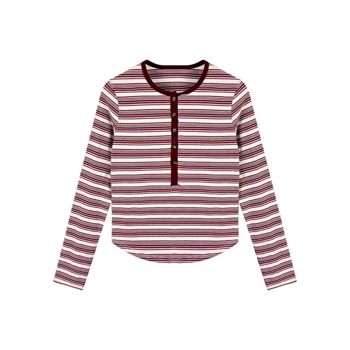 GZQJ Красные полосы Женские T-рубашки