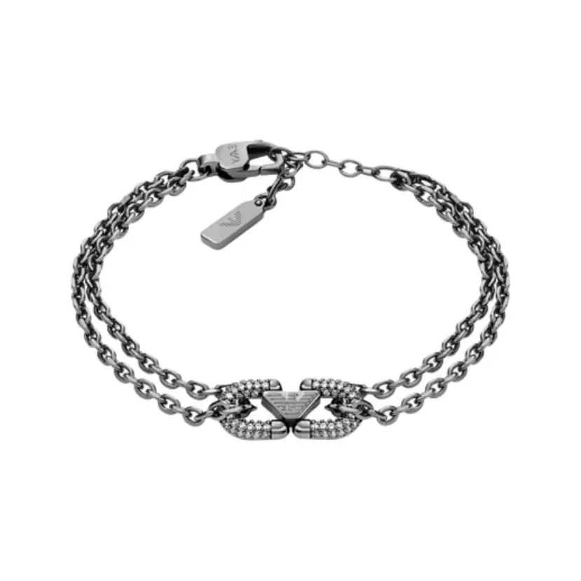 EMPORIO ARMANI Браслеты из нержавеющей стали мужской металлический серый